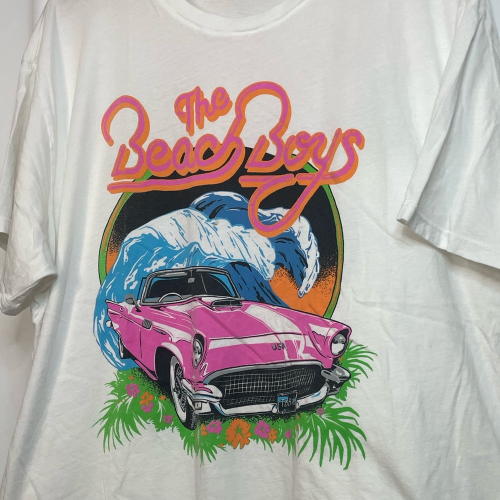 Daydreamer white The Beach Boys Surf USA graphic band tee sz 1X - Picture 2 of 10